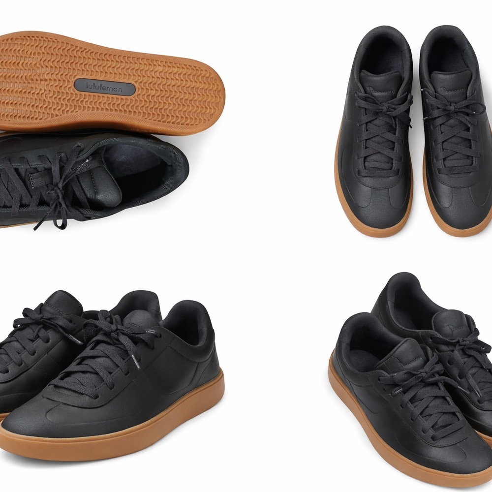 Lululemon Athletica Men's Black and Brown Sneakers